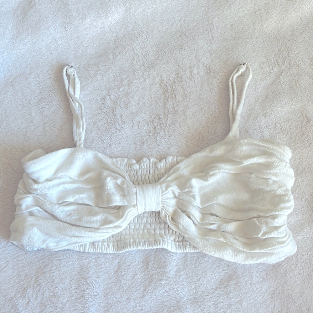 ruched bow top